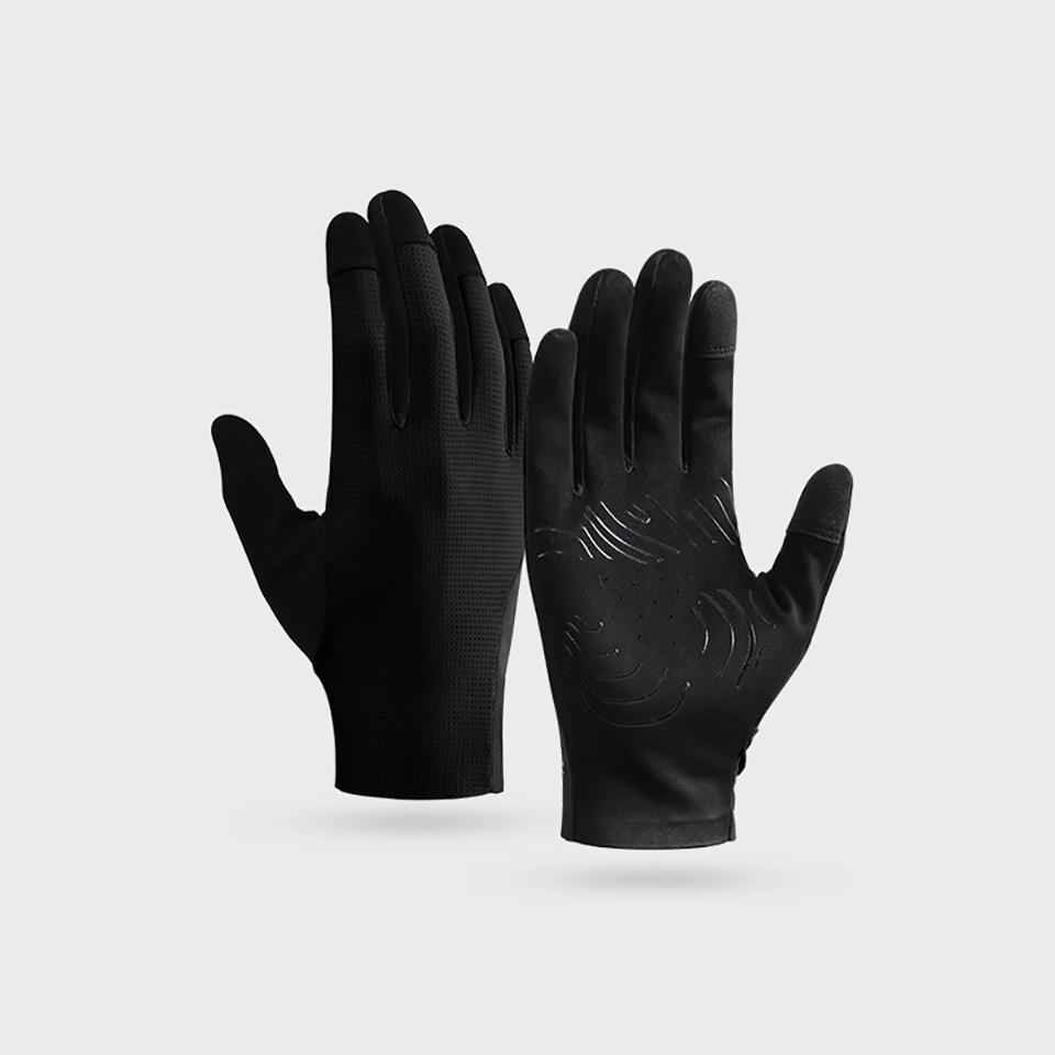 1Pair Cycling Gloves Full Finger Touch Screen Silicone Anti Slip Breathable for Road Motorcycle Bicycle