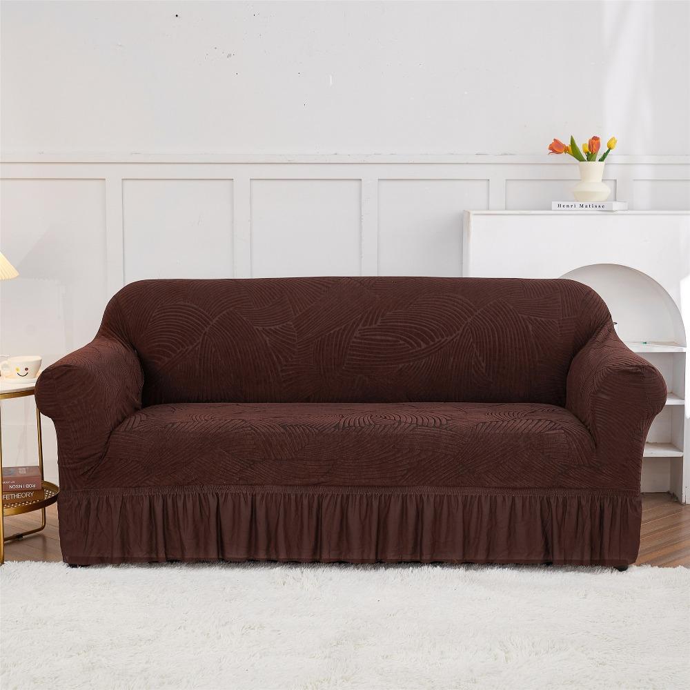 Premium Kationischer Verdickter Sofabezug Vollständiger Wickel Rock Design Strapazierfähiger Überwurf für Sofas