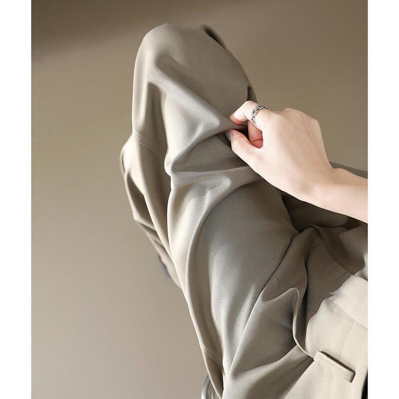 Demana Women's Elegant Summer Pleated Cropped Straight Leg Pants