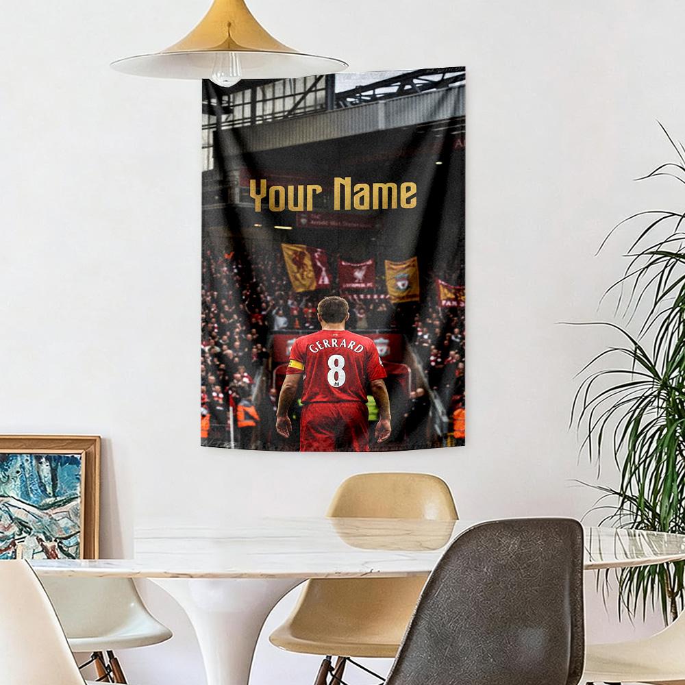 Liverpool Takımı Özel Adınız Duvar Dekoru Duvar Halısı Sanatı Evcil Hayvan Anma Doğum Günü Düğün Partisi Arka Planı Aile Hediyesi