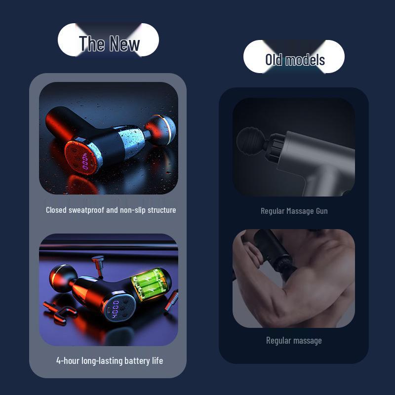 Compact Electric Percussion Massager for Muscle Relaxation: Neck, Spine, Lumbar, and Leg Therapy