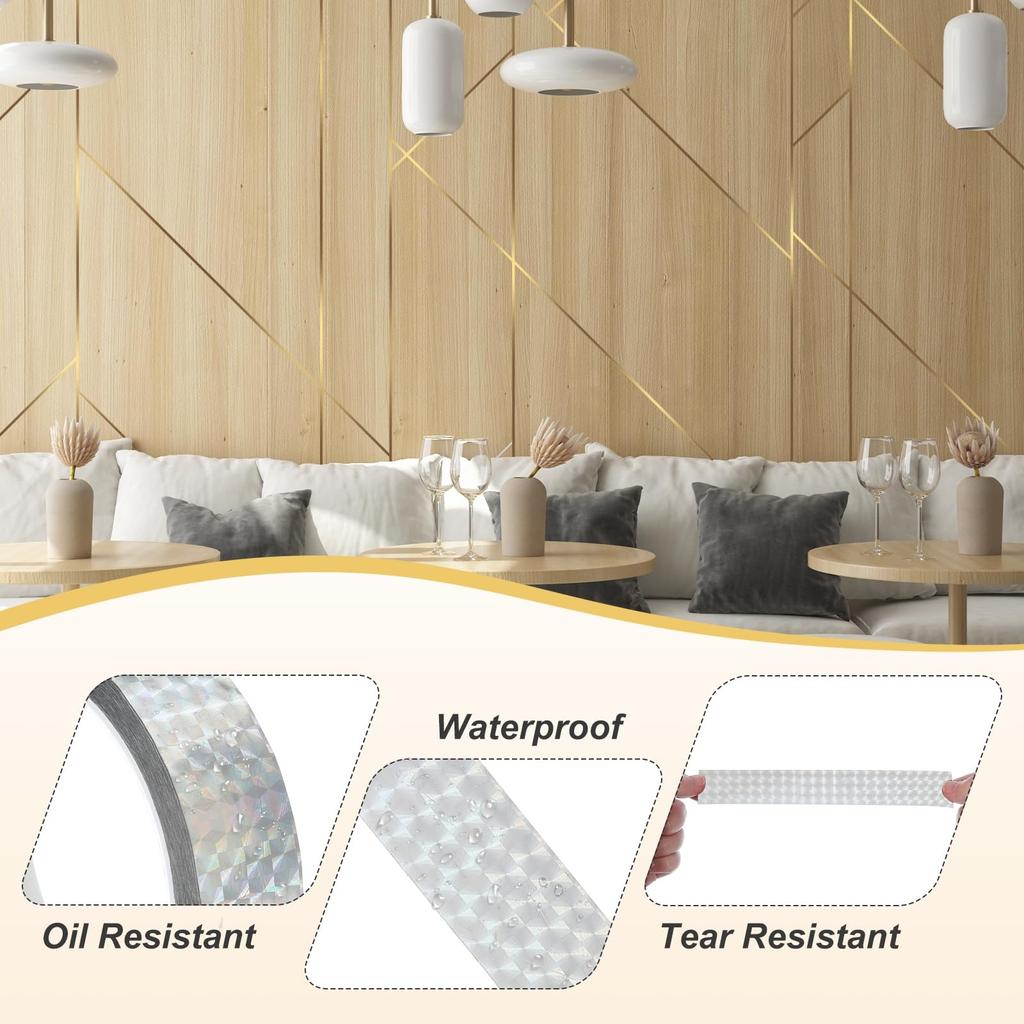 PATIKIL Metallized Polyester Film Tape 11/16" x 55 Yards Metallic Deco Tape Laser Silver