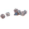 7pcs Metal Dice Set Portable Delicate Polyhedral Dice Role Playing Game Props for Halloween Party