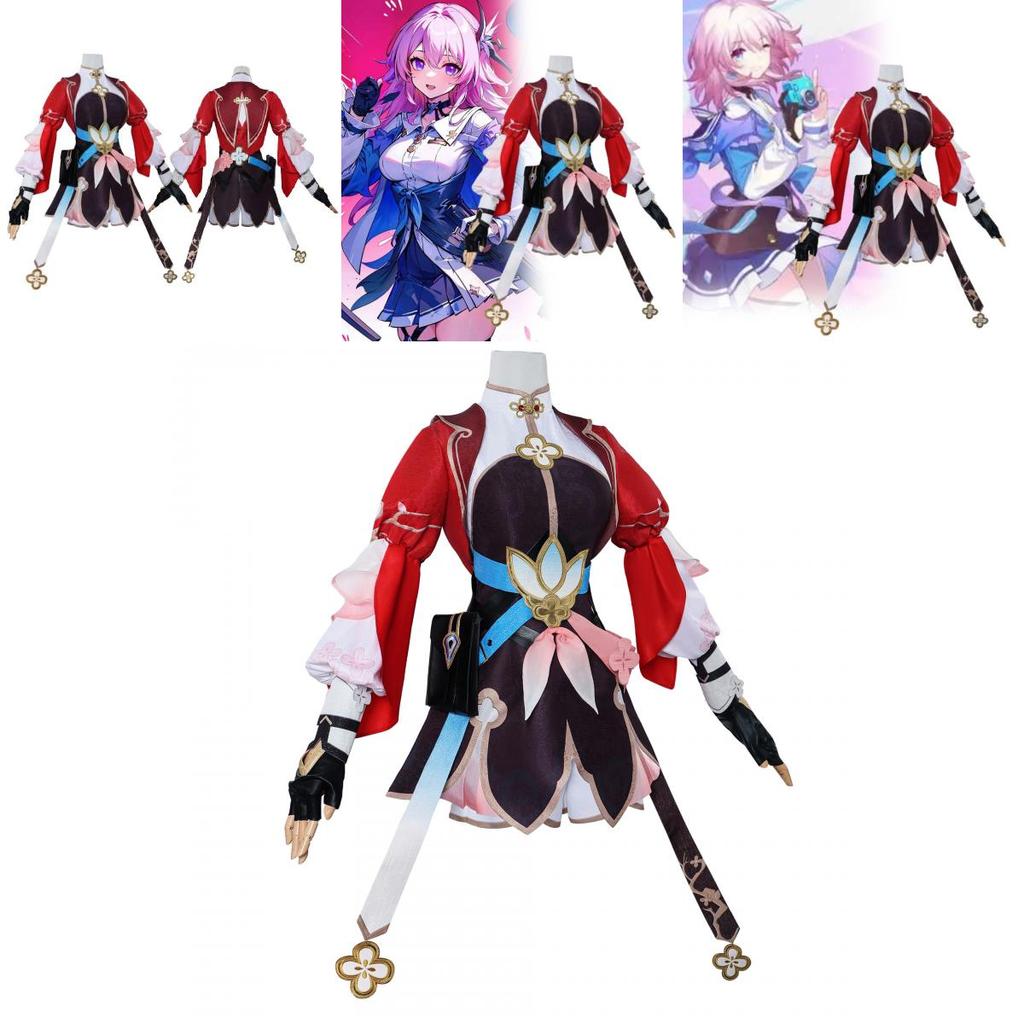 Entzückendes Polyester Cosplay Kostüm für den 7. März für Spiel Anime Rollenspiel