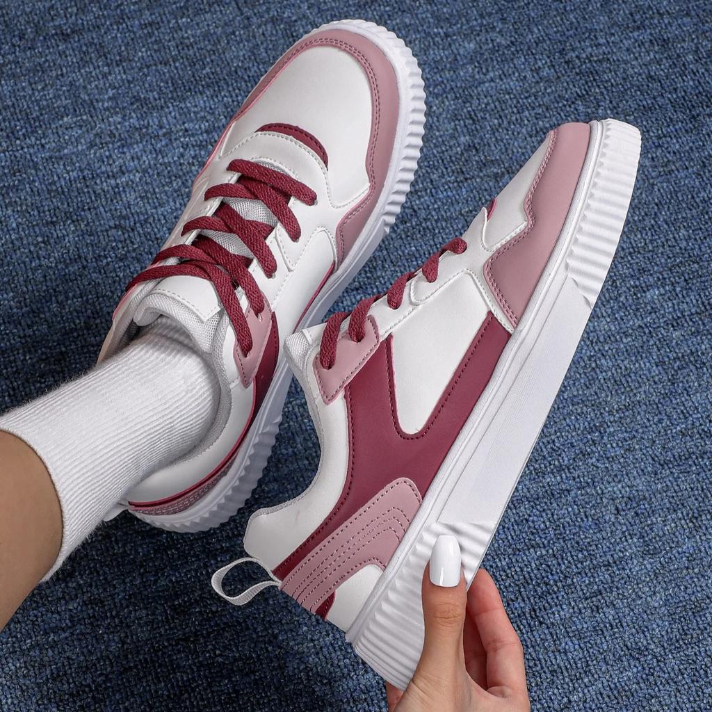 White Shoes Fashion Board Shoes for Women Fashion Casual Walking Shoes Men Leisure Sneakers PU Leather Trainers Waterproof