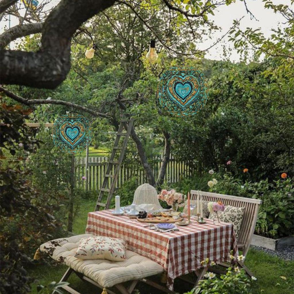 Bohemian Color Mandala Wind Spinner Outdoor Garden Decor Infinite Spinning Windmill for Home Yard Patio Thanksgiving Christmas