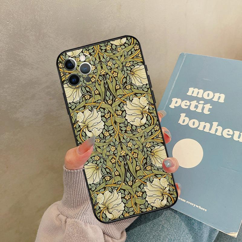 

William Morris Case For 17 Air iPhone 16 15 14 13 12 11 Pro Max 12 mini XR 15 16 Plus 16e Back Cover Shell iPhone 13