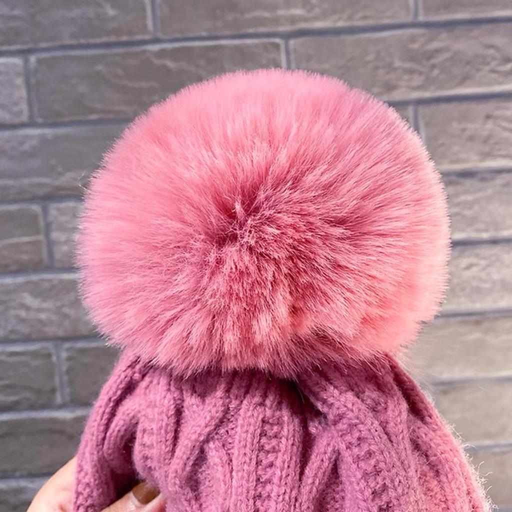 Winter New Velvet Warm Knitted Hat Korean Edition Cold Hat Fashionable and Simple Face Showing Small Knitted Women's Hat