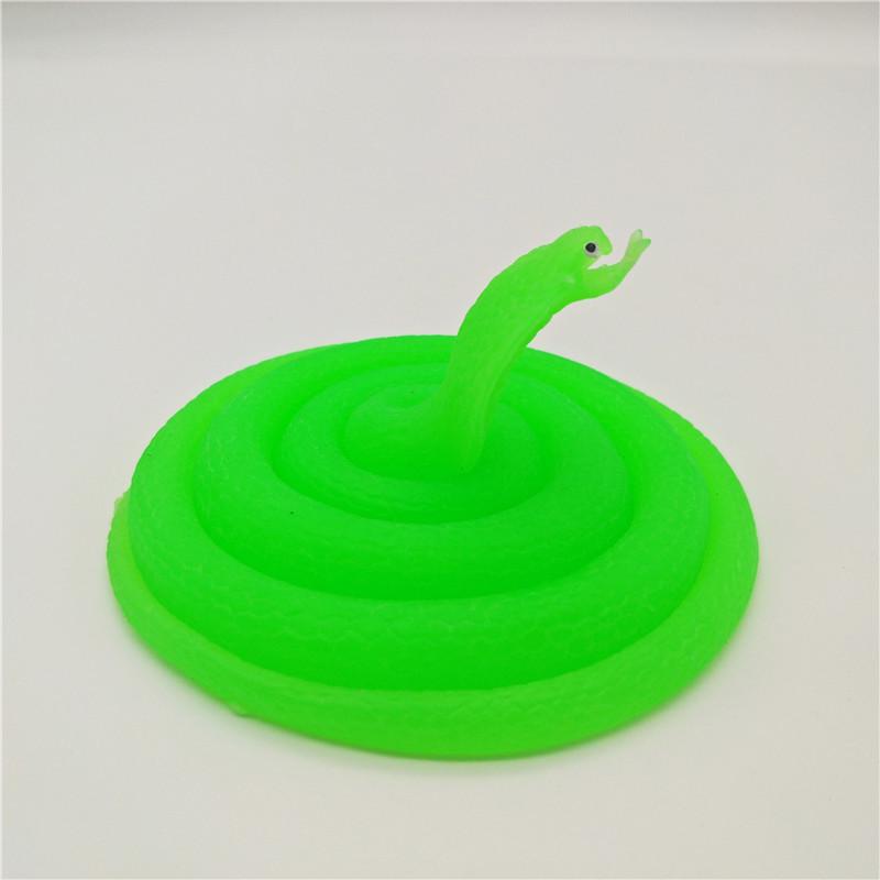 Children's Soft Rubber Toy - Large Green Fake Snake Prank Model