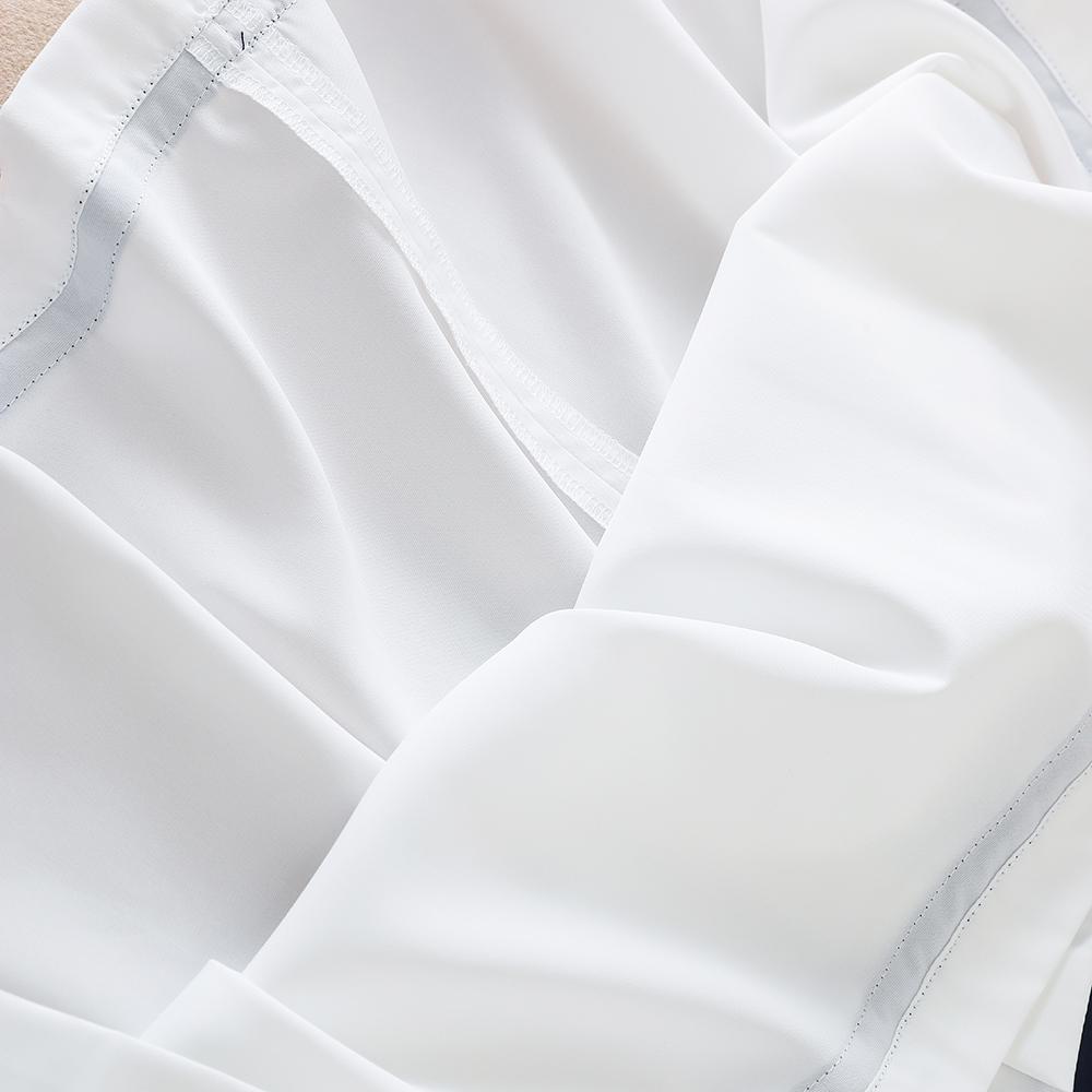 Girls' Short-Sleeved Summer Dress for 5-12 Years Preppy College Style Striped Collar Dresses Back To School Clothes