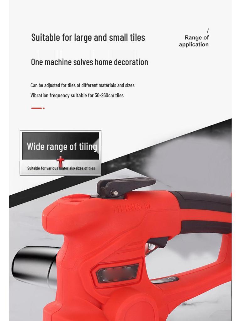 Electric Tile Leveling and Laying Tool with Rechargeable Suction Cup