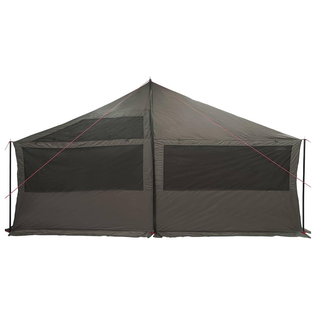 Family Tent Brown & Grey 600 x 400 x 268 cm Polyester and Steel