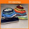 Winter Knit Beanie Hat With Striped Print For Cold Weather Warmth