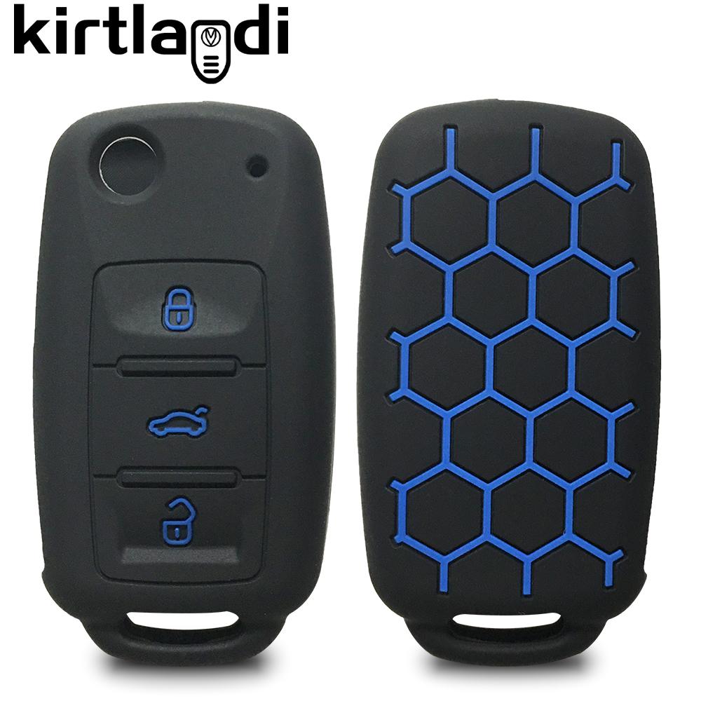 Silicone Case Key Cover Remote For Skoda Fabia Octavia A5 For VW Golf VI Polo Passat B5 3b Touran Caravelle Golf Plus Seat Ibiza