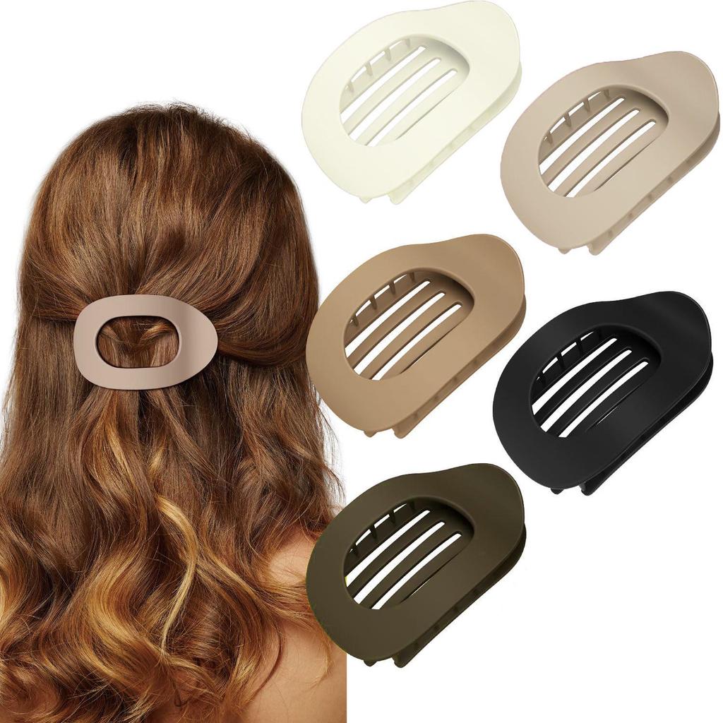 Curved Oval Updo Hair Claw - Temperament Shark Clip