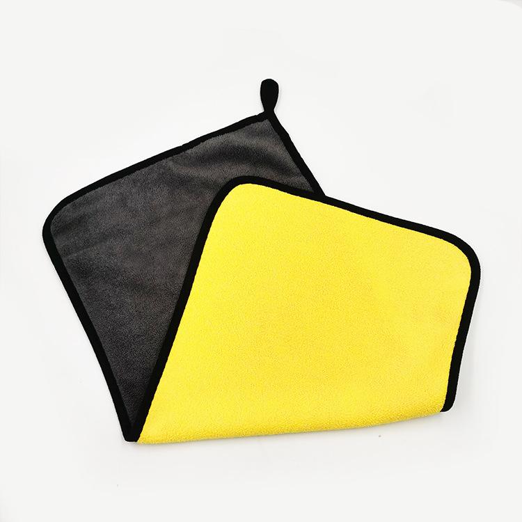 Car Wash Towel Coral Fleece Double-sided Two-color Car Towel Thickened Absorbent Towel Car Cleaning Cloth High-density Car Wash Towel