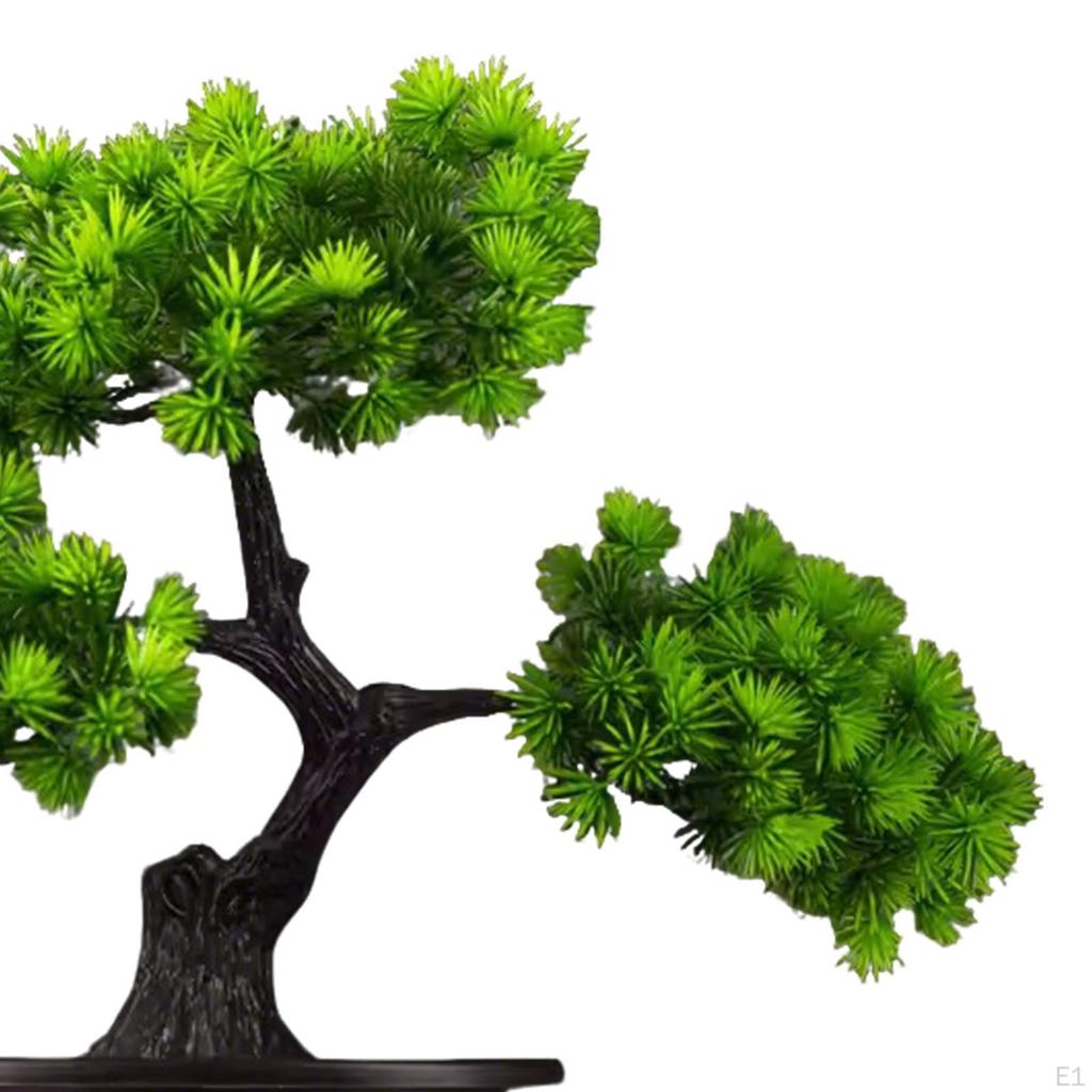 Künstlicher Bonsai-Baum Grüner Übertopf Kleine Pflanzen Deko Pflanze Indoor für Tisch
