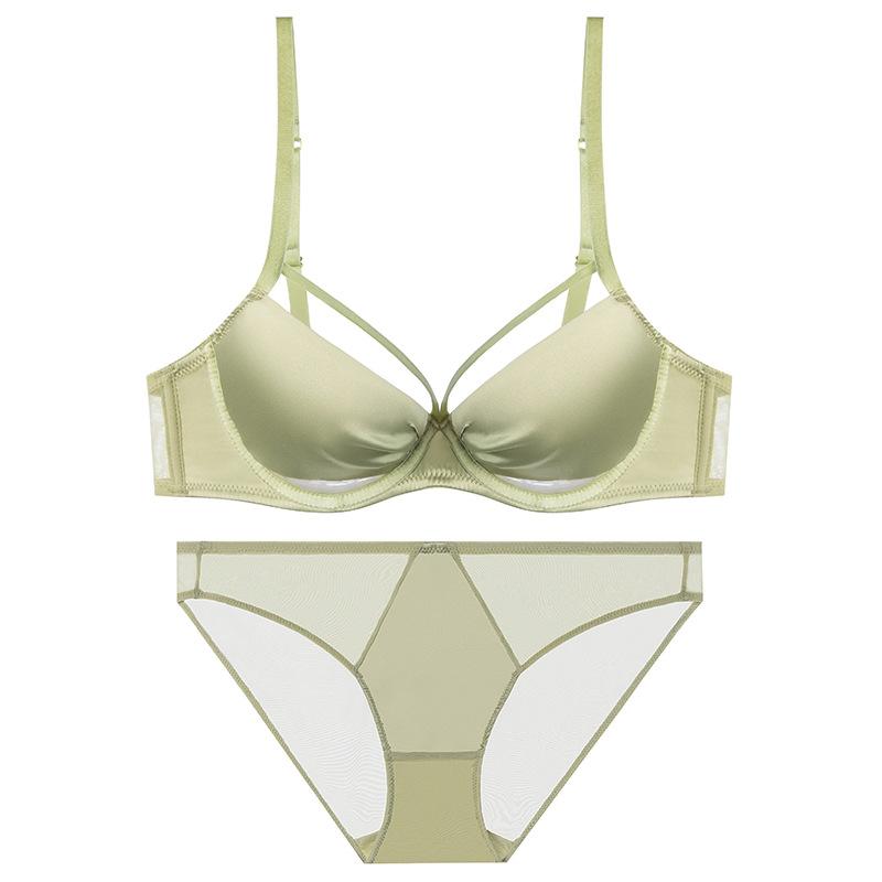 Summer sexy ultra-thin underwear women's French pure desire large breasts small large size underwear collection breast anti-sagging bra cover