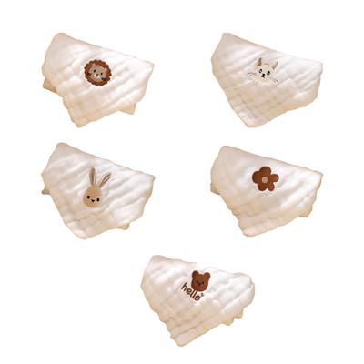 Serviette pour bébé, douce et respirante, débarbouillette pour tout-petits, serviette carrée pour le visage, bavoir pour la maternelle, gaze pour le visage