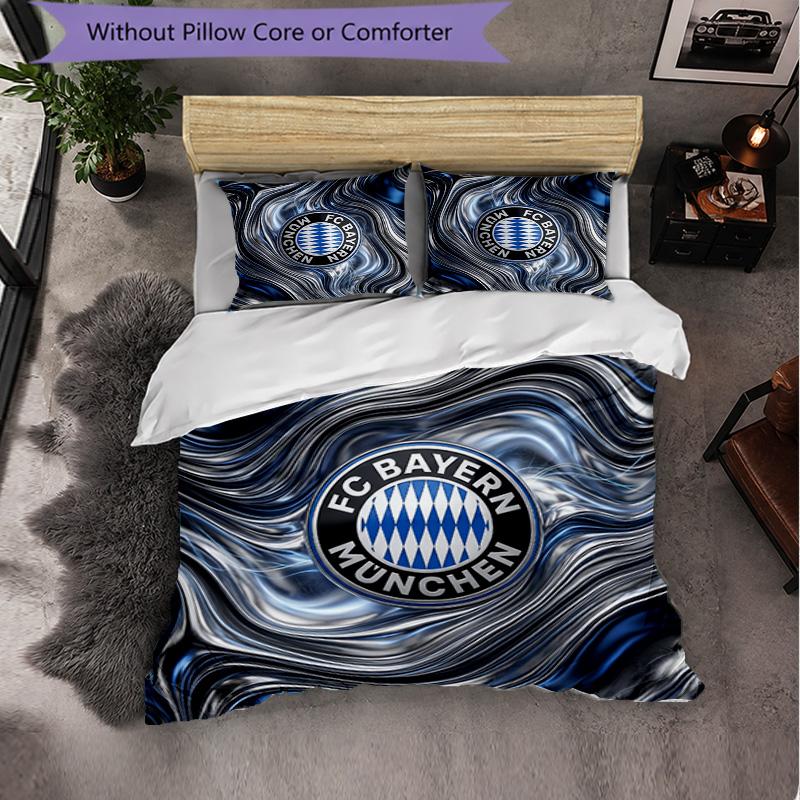 Set Biancheria da Letto Bayern Monaco Modello 3 Pezzi Morbida Copripiumino in Microfibra con Federe per Camera da Letto