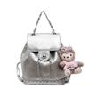 High-value Foreign-style Niche Silver Women's Backpack 2025 Summer New Mini Backpack Student Travel Schoolbag