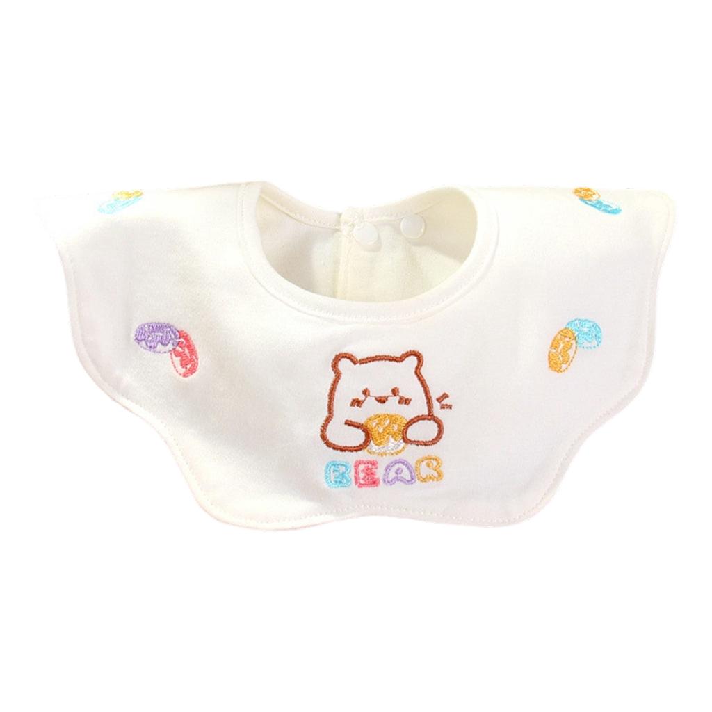 Adjustable Snap Closure Muslin Drooling Bib Convertible Saliva Towel Neck Scarf for Infants Toddler Nursing Daily