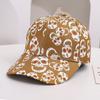 Skull Print Black Baseball Cap Women's Y2K Vintage Sun Hat Men Unisex Dad Hats