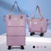 Travel Trolley Luggage With Wheels Pulley Portable Collapsible Expandable Travel Storage Bag Fashion Large Capacity Clothes Bag