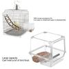 Transparent Plastic Bird Feeder Large Capacity Automatic Bird Feed Container for Parakeet