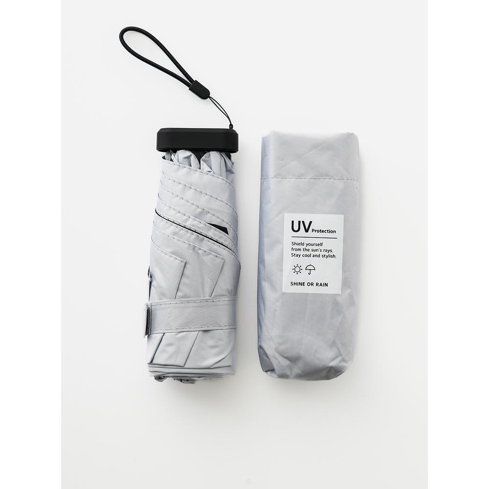 Daiso Uv Max 99 Blocking Uv Label 5 Way Blackout Manual Umbrella 6k 50 Cm Gray