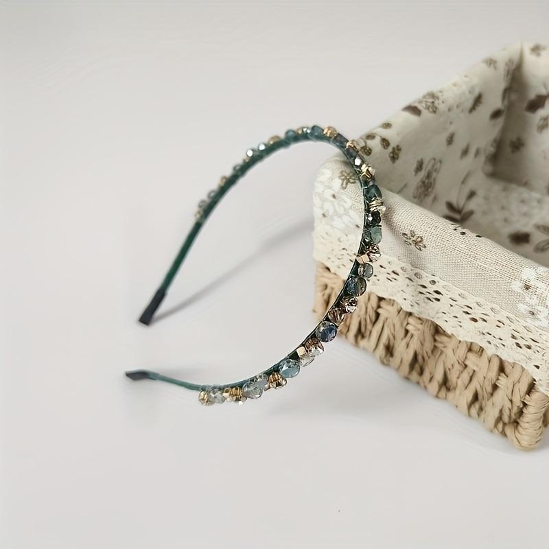 3 retro Hong Kong-style crystal hairbands. Exquisite and elegant, practical for face washing and daily wear.