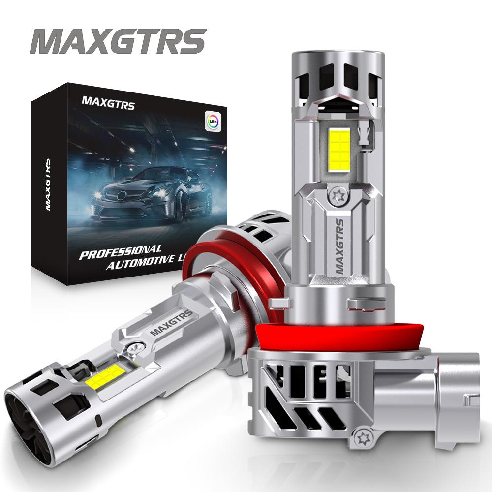 MAXGTRS 2PCS Canbus H7 H8 H11 LED 30000LM Super Bright Headlights 9005 HB3 9006 HB4 9012 HIR2 Led Lamp with Double Turbo Fan