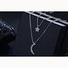 Star Moon Pendant Female Double Short Necklace Collarbone Chain Necklace Jewelry Romantic Valentine's Day Gifts for Girlfriends