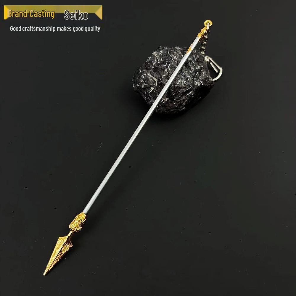 Anime Alloy Weapon Figurine Gift Set: Fire-Tipped Spear & Ao Bing Hammer