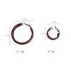 Vintage Red Large Small Circle Hoop Earrings for Women Simple Geometric Round Glossy Huggie Earrings Party Jewelry Gift