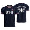 USA Men's Casual Letter Print Short Sleeve T-Shirt