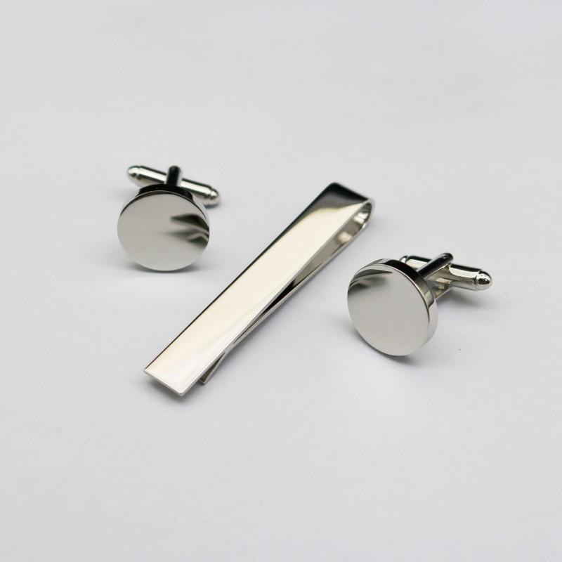 Manžetové knoflíčky Francouzská košile Pánské Logo Manžetové knoflíčky Klip na kravatu Pánský Obchodní Stříbrný Klip na kravatu Zlatý Móda