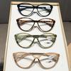 Oversized Cat Eye Reading Glasses for Women Men Ultralight Leopard Color Blocked Anti Blue Light Presbyopia Diopters Glasses