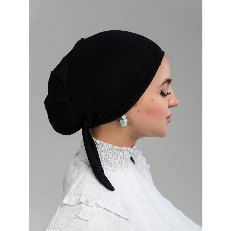 1pc Women's Drawstring Turban Hat Breathable Comfortable Stretchy Sweatproof Multipurpose Sports head wrap For Daily Wear Sports
