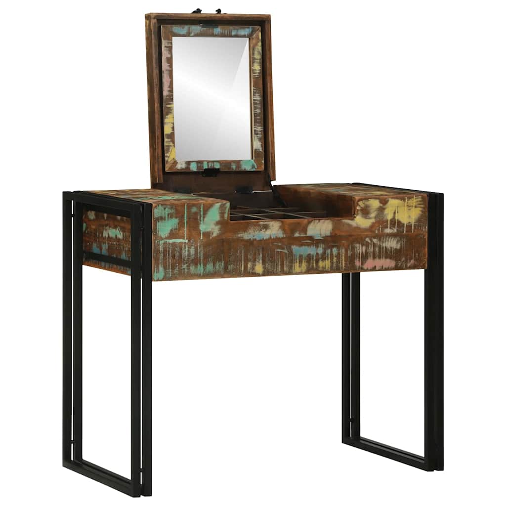 Bedroom Dressing Table Multi colored Solid Wood Reclaimed Wood