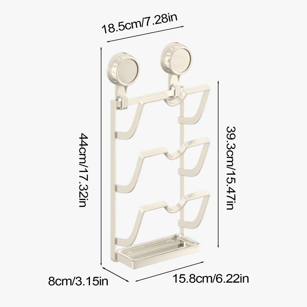 Pot Lid Rack Pot Lid Organizer Rack With 3-Tier Space-Saving Storage Kitchen Organization For Pantry RV Kitchenette Apartment