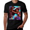Mermaid Underwater With Flowing Red Braids On A Coral Reef African American Mermaid Tshirt