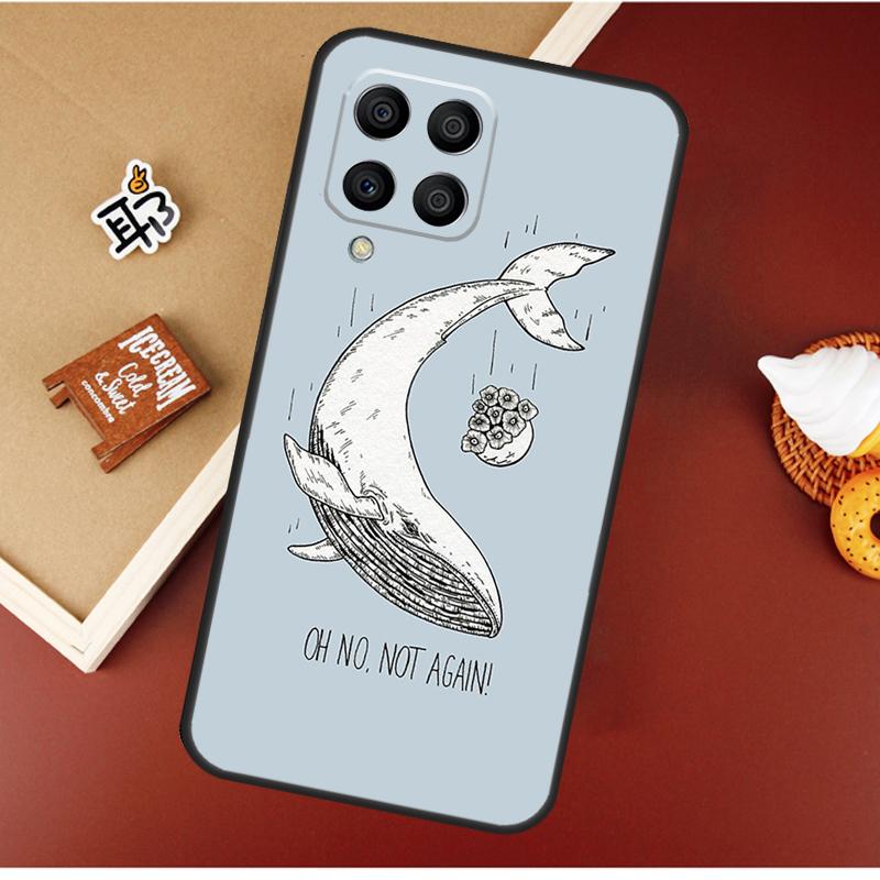 Cartoon Whale Case For Samsung Galaxy M16 M36 M56 M06 M52 M32 M12 M54 M34 M14 M35 M55 M15 M11 M31 M13 M53