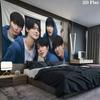 TXT Art Wall tapestry, aesthetic printed fabric blanket, suitable for bedroom, living room, and home decor.