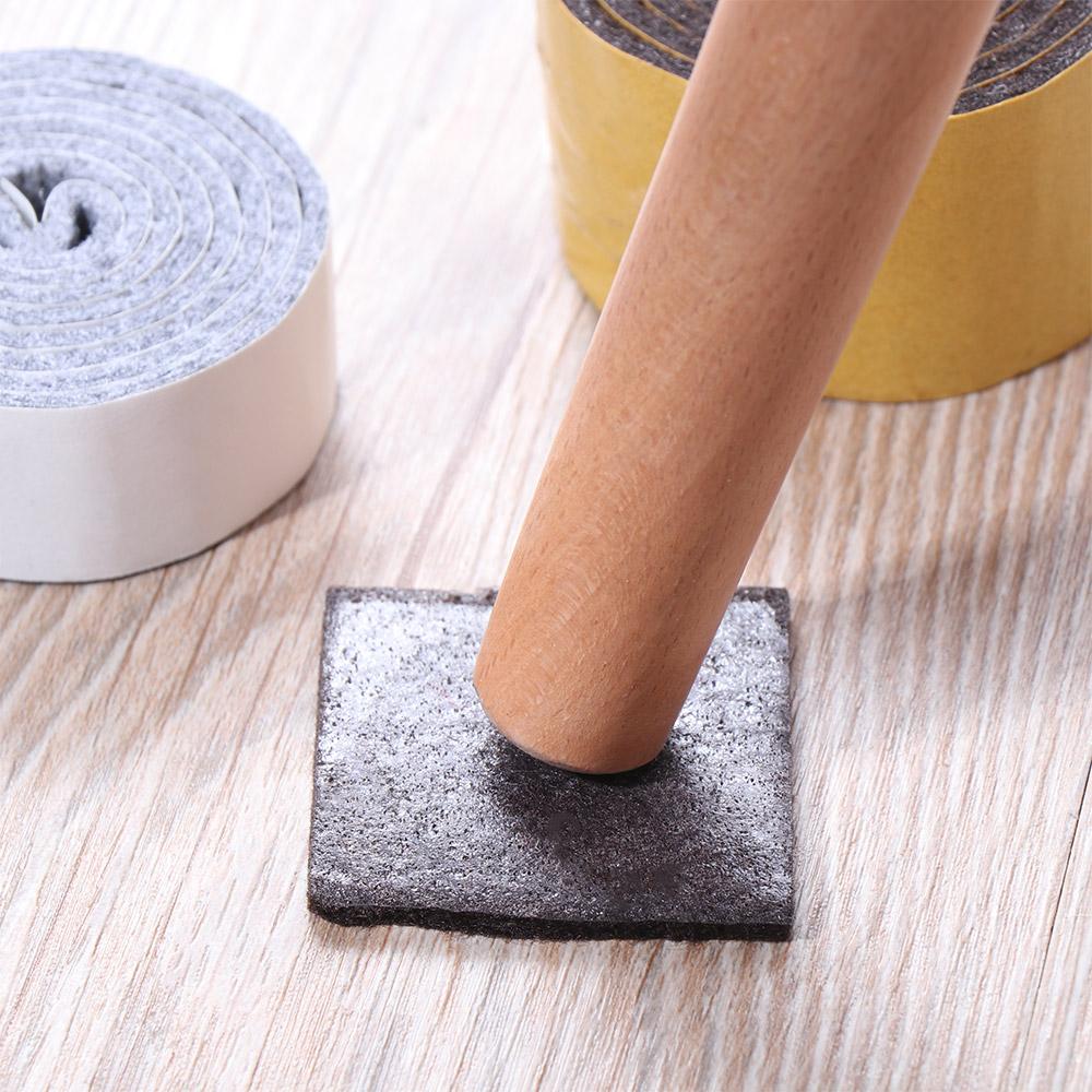 1Roll 100cm Self-Adhesive Felt Furniture Leg Pad Anti-slip Mat Floor Protector Wear-resisting Table Chair Leg Bumper Sticker Pad