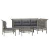 VidaXL Salon de Jardin avec Coussins 6 pcs, Ensemble de Meubles de Terrasse, Mobilier d'Extérieur, Canapé de Patio, Moderne, 3187523