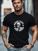 Übergröße Herren T-Shirt, Entspannt Lässig, Bequem Allround, Herren NOBODY CARES WORK HARDER Muster Sommer Lässig Rundhals Kurzarm T-Shirt