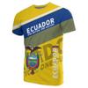 Summer Round Neck 3D Ecuadorian National Emblem and Flag Pattern Printed Top Fashionable Casual Short Sleeved Children's Boy T-shirts