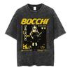 2026 Estate Saldo Estivo Vintage Lavato Anime Bocchi The Rock Gotoh Hitori Kessoku Band Maglietta Uomo Donna Maglietta Oversize Vintage