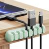 Organizzatore per Cavi in Silicone Autoadesivo da Scrivania - Supporto Multifunzione per Cuffie, Telefono e Cavi Dati.